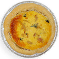 Gluten-free bistro bacon spinach quiche with roasted garlic and onions