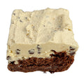 Gluten-free chocolate chip cookie dough brownie with fudgy texture