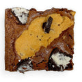 Gluten-free cookies and cream deluxe brownie with fudgy chocolate texture