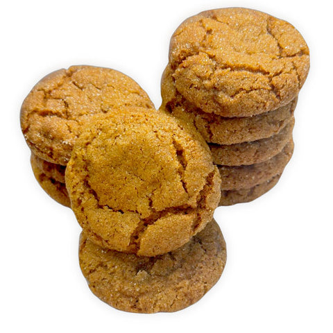 Gluten-free ginger molasses mini cookies baked soft and chewy