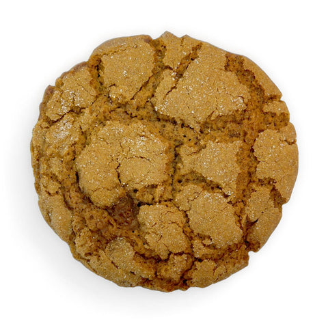 Gluten-free ginger molasses naked cookie with soft texture and warm spice flavor