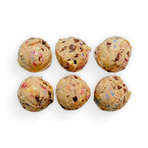 Gluten-free monster mash edible cookie dough bites loaded with cookies and sprinkles