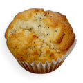No sugar added lemon poppyseed muffin that is gluten free and dairy free, lightly sweetened with sugar-free alternatives and naturally occurring sugars.