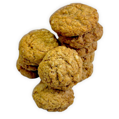 Gluten-free oatmeal cinnamon mini cookies baked soft and chewy