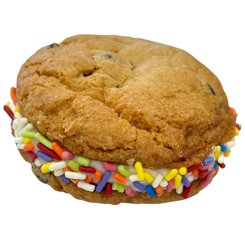 Gluten-free chocolate chip crème pie with soft cookies and creamy filling